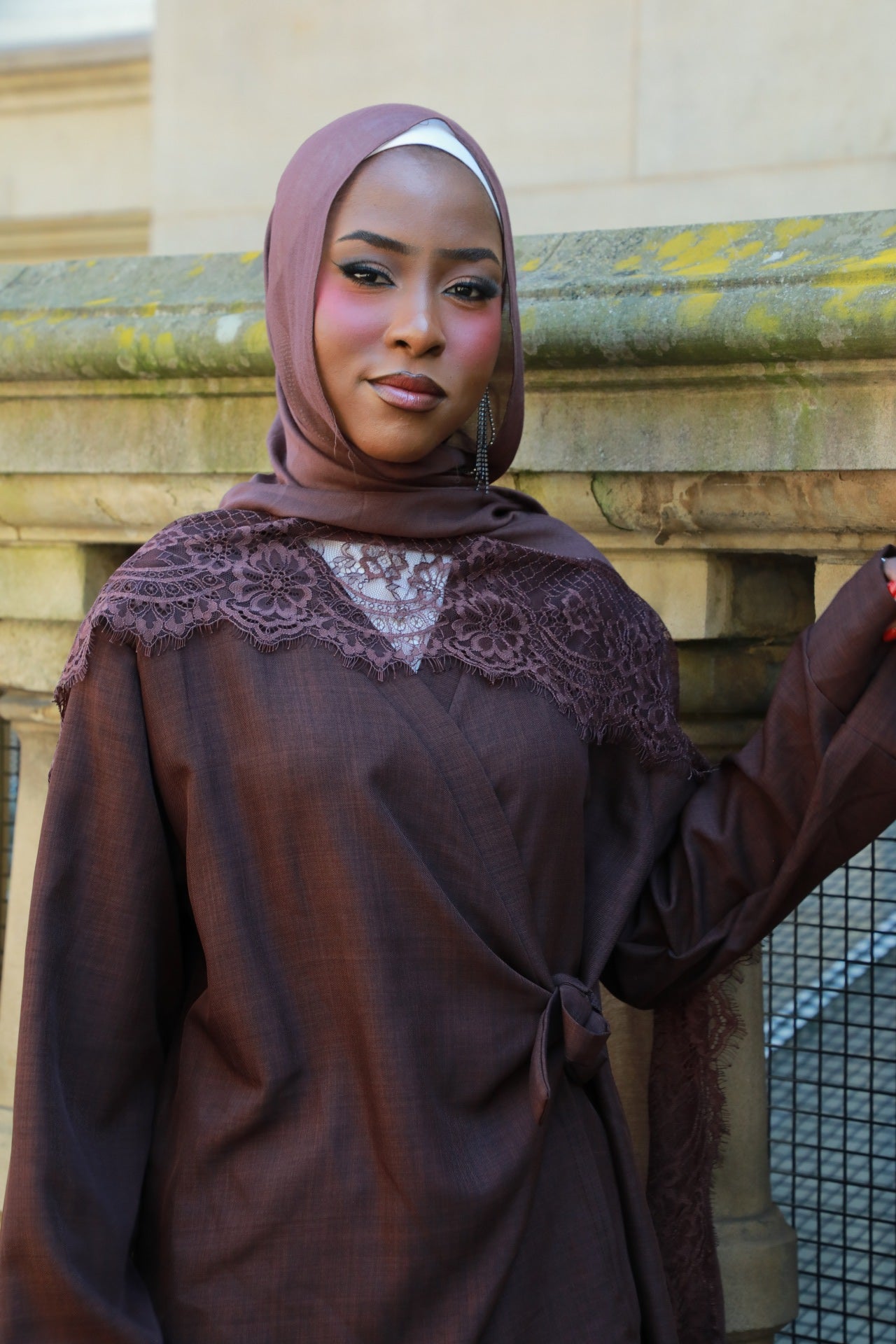 Wrap Top With Matching Skirt Co-Ord - Mocha
