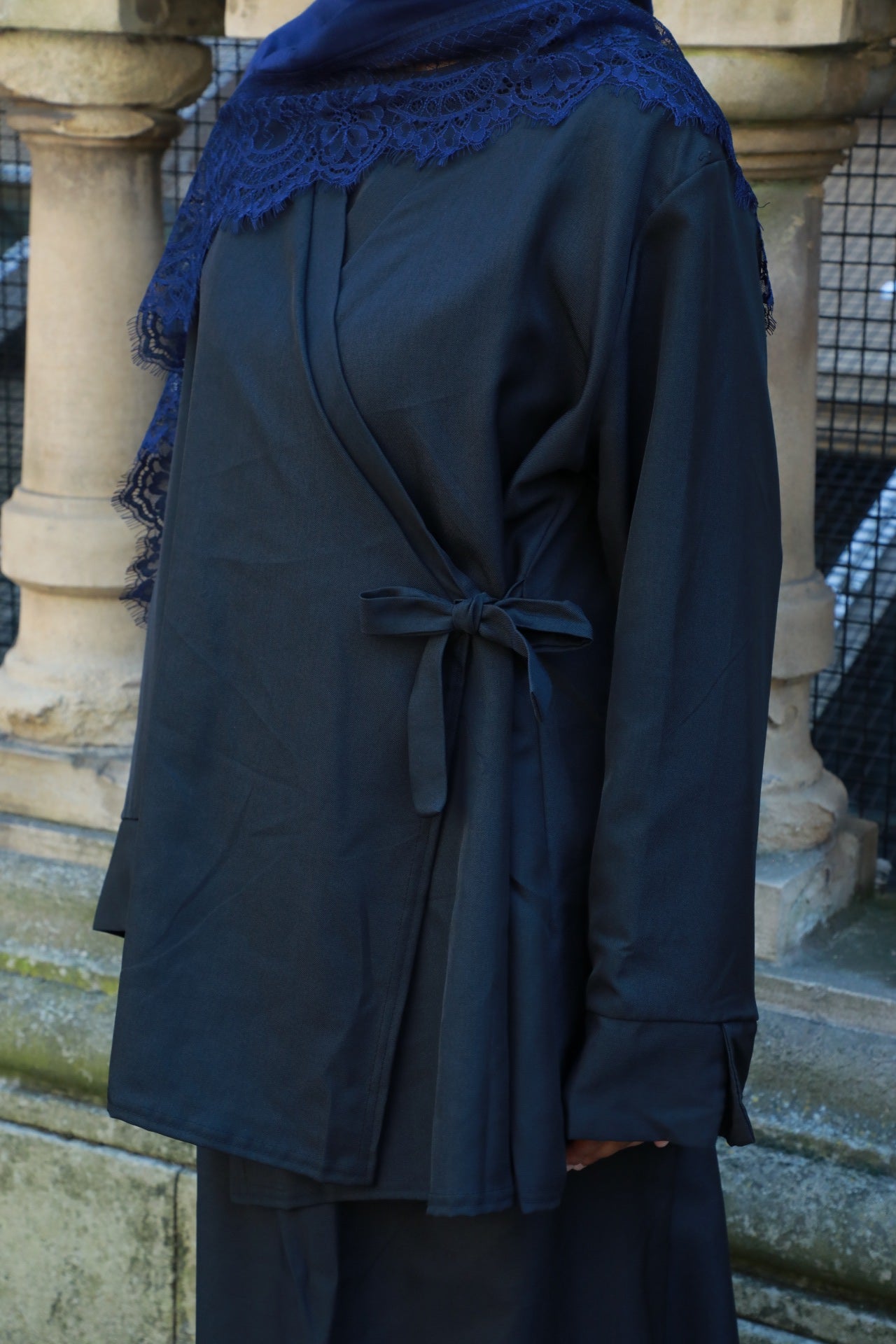 Wrap Top With Matching Skirt Co-Ord - Black