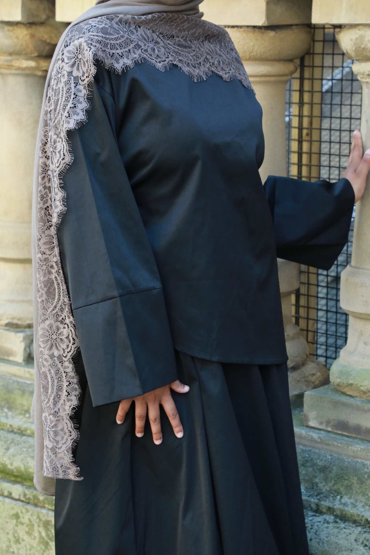 Asymmetrical Top With Matching Skirt Co-Ord - Black
