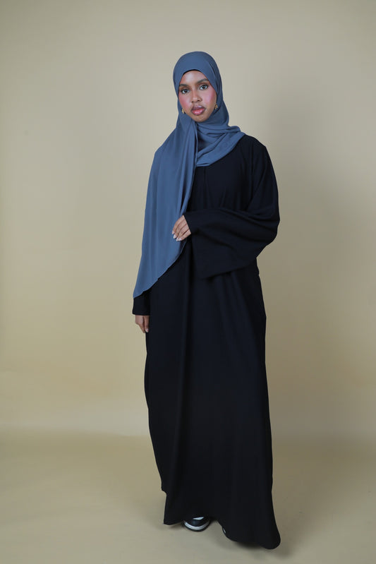Winter Abaya (With Pockets) - Black
