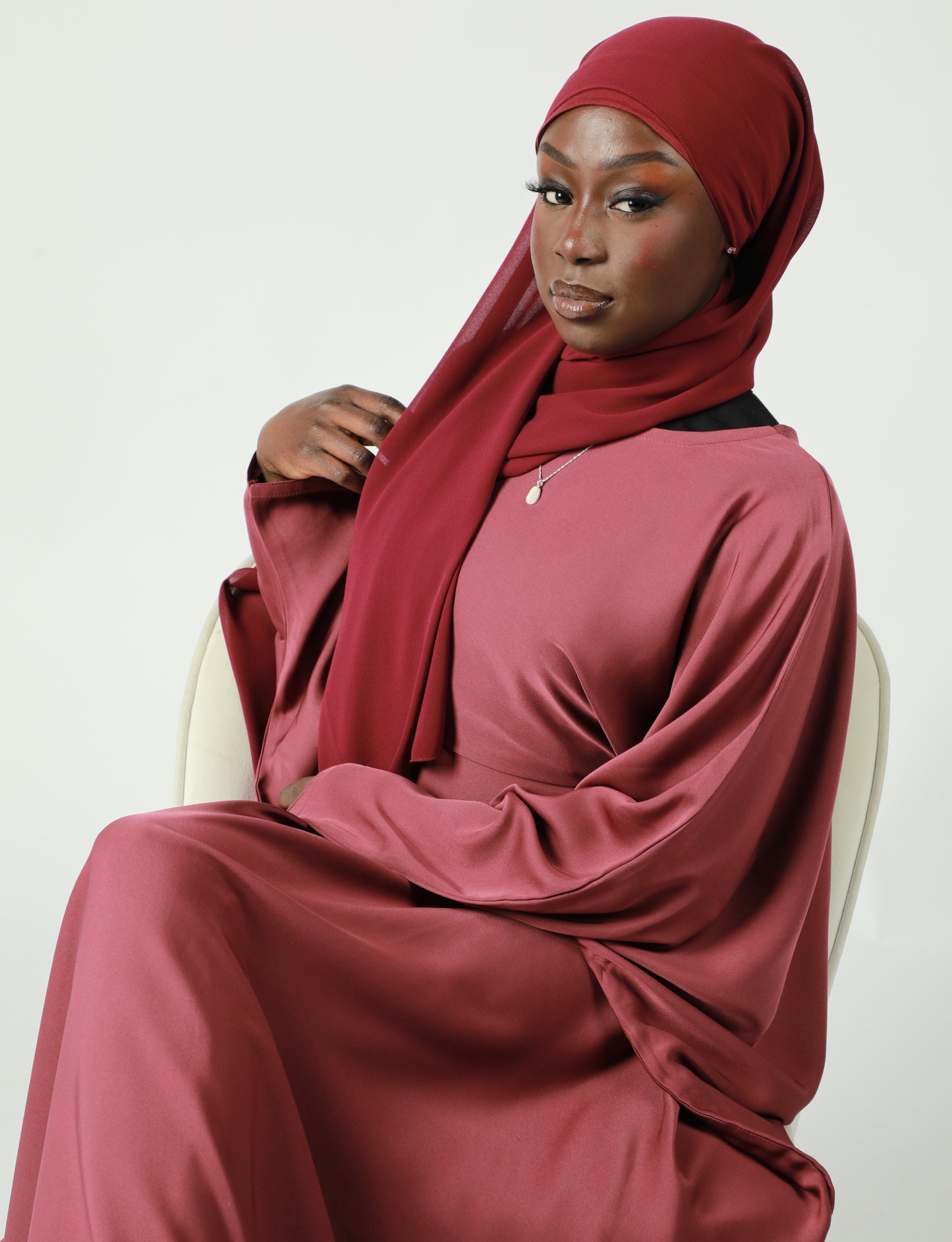 Butterfly Abaya - Red Blush