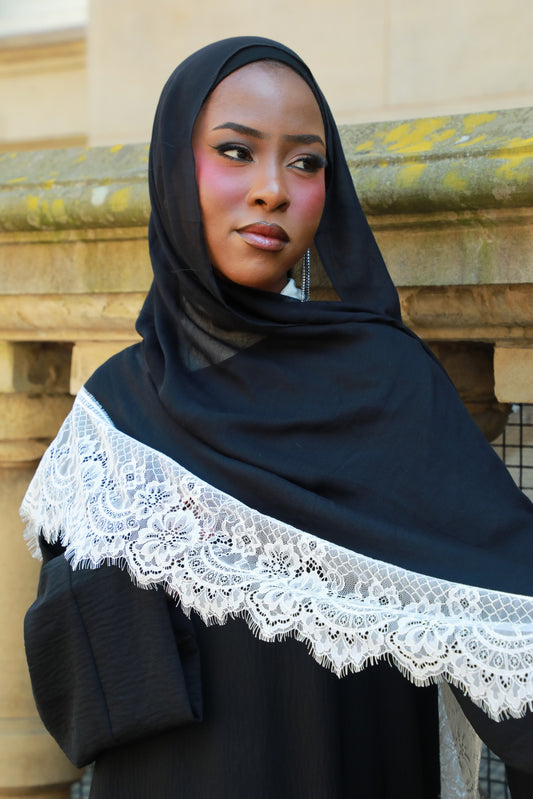 Modal Hijab With Lace