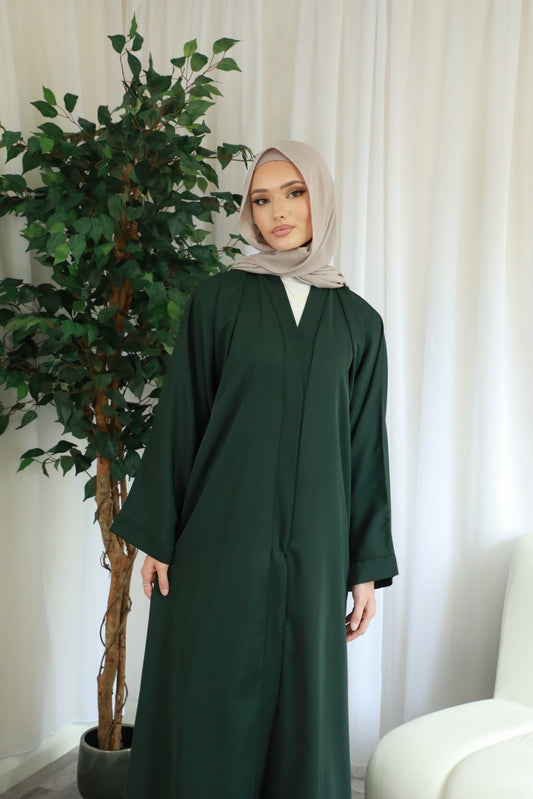 Basic Open Abaya - Emerald