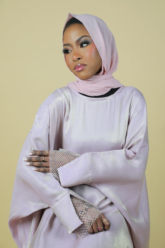 Laila Abaya (Two-tone Shimmer) - Pink