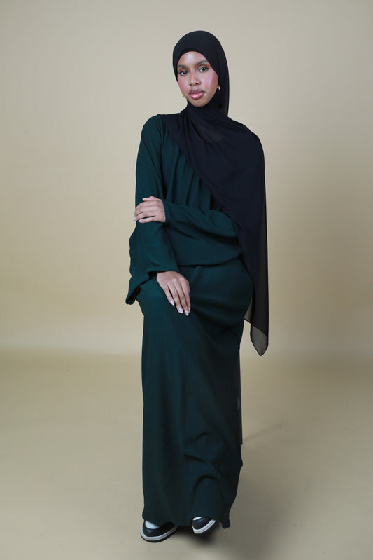 Winter Abaya (With Pockets) - Emerald