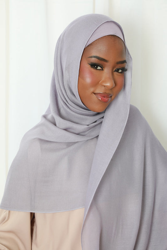 Modal Hijab With Matching Under Cap Included - Lilac