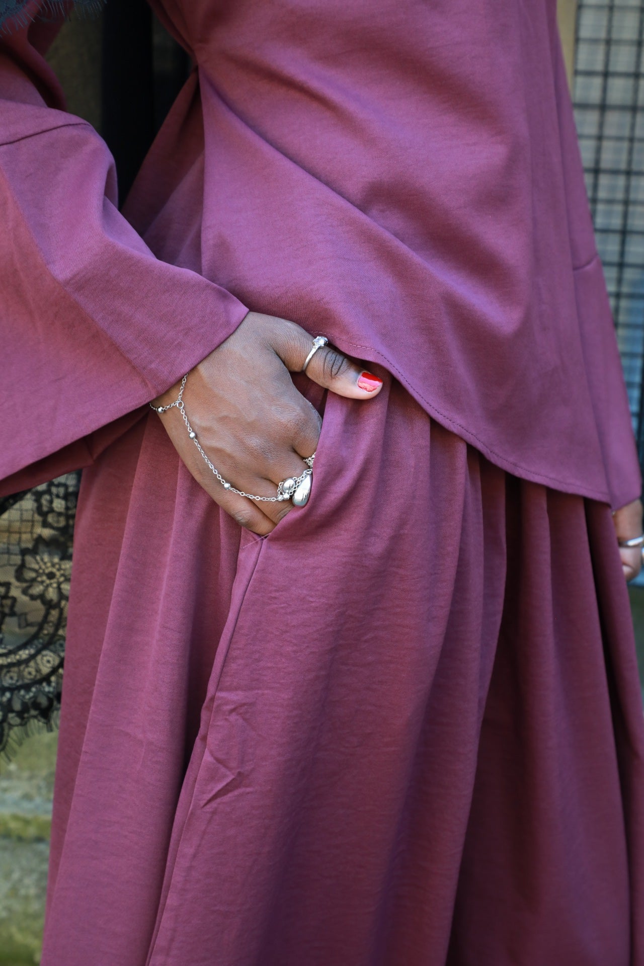 Asymmetrical Top With Matching Skirt Co-Ord - Plum