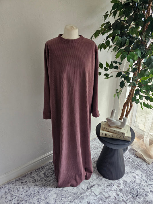 Corduroy Abaya - Blush Pink