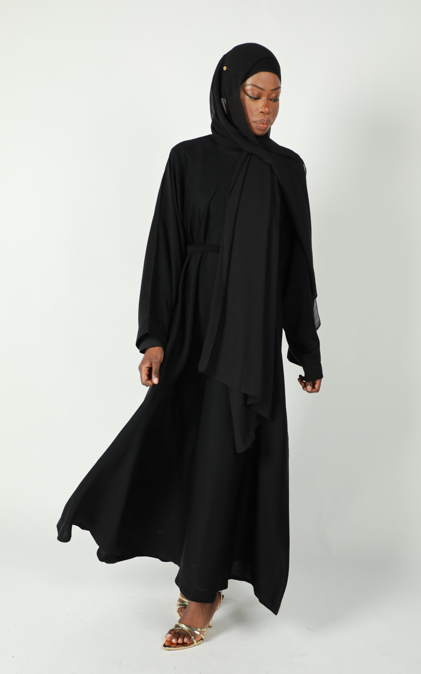Abaya With Pockets - Black