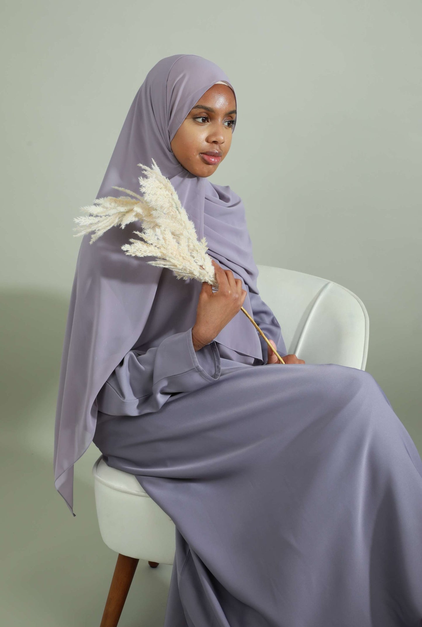 Basic Abaya With Pockets - Purple