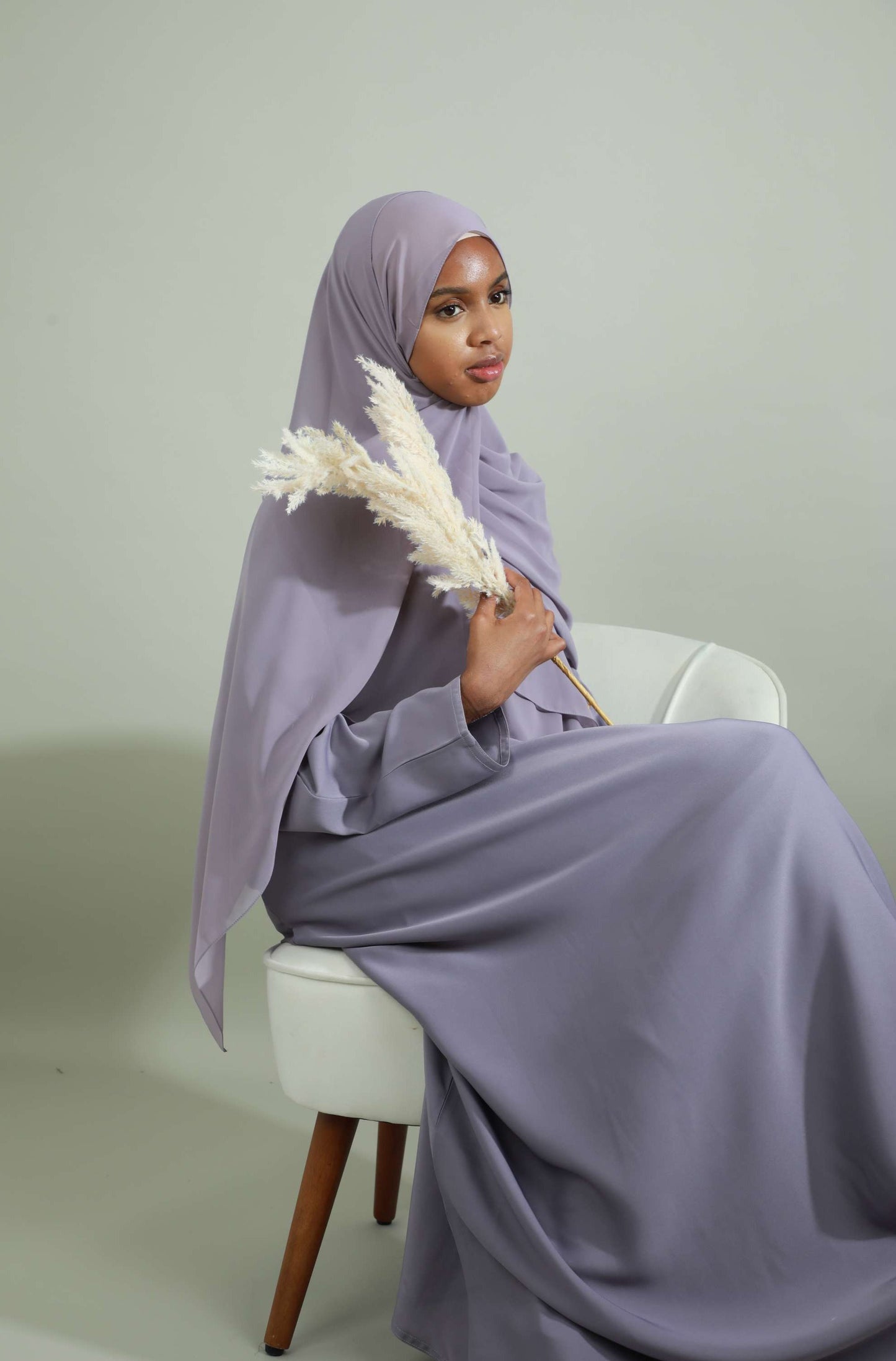 Basic Abaya With Pockets - Purple