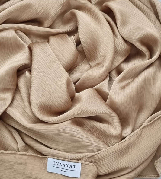 Satin Silk Scarf - Golden