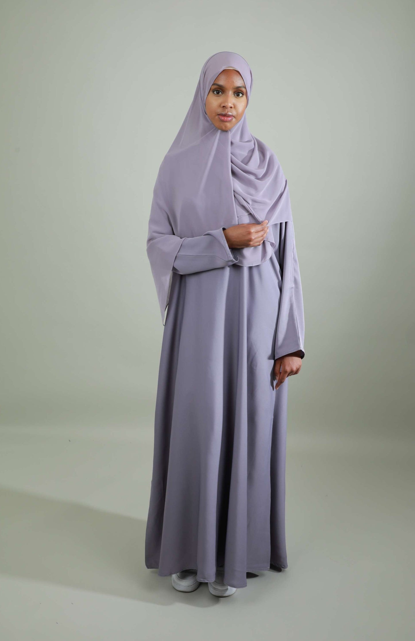 Basic Abaya With Pockets - Purple