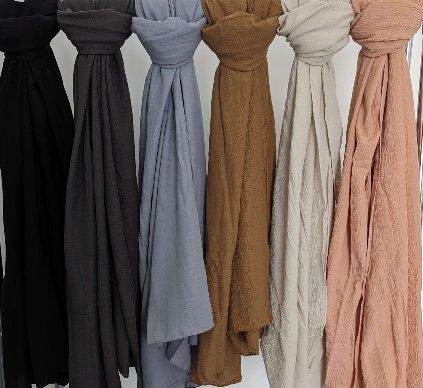 Soft Crepe Cotton Scarfs (Different Shades Available).