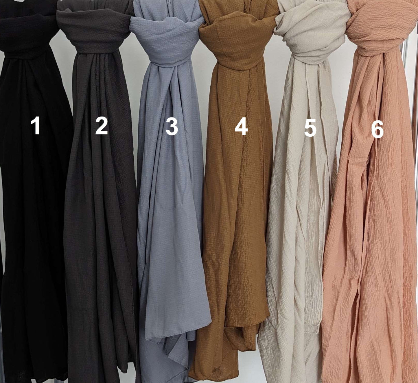 Soft Crepe Cotton Scarfs (Different Shades Available).